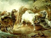 charles emile callande chevaux se battant dans un corral china oil painting reproduction